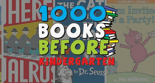 Text saying 1000 Books Before Kindergarten